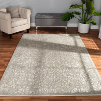 Baxton Studio Borneo-Grey-Rug Baxton Studio Borneo Modern and Contemporary Grey Hand-Tufted Wool Area Rug